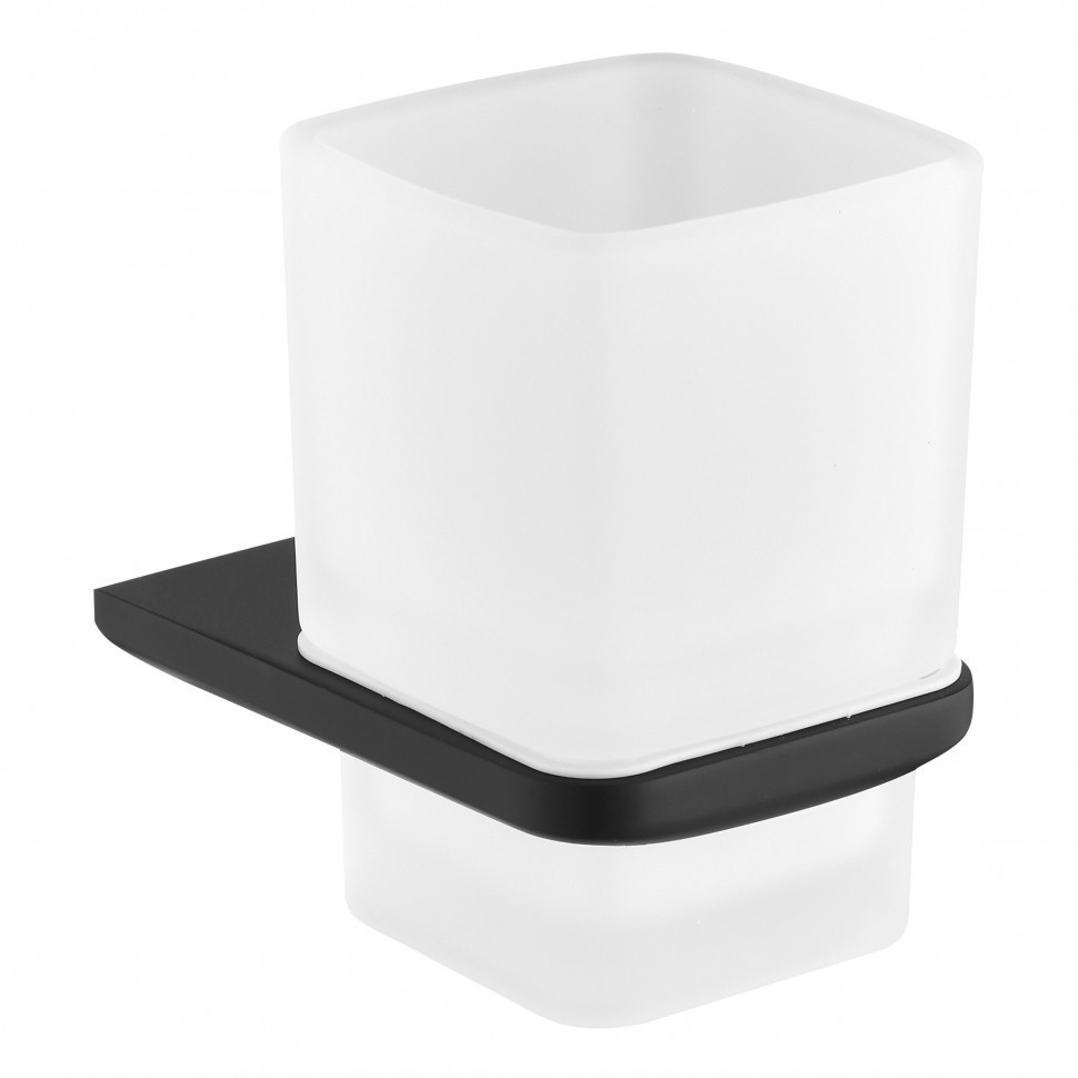 Настенный стакан одинарный Grocenberg AC0053, черный матовый Настенный стакан одинарный Grocenberg AC0053, черный матовый