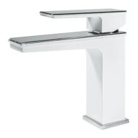 Смеситель для раковины Grocenberg GB2088, белый/хром