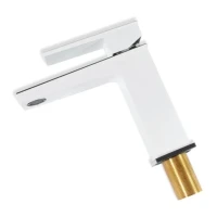 Смеситель для раковины Grocenberg GB2088, белый/хром