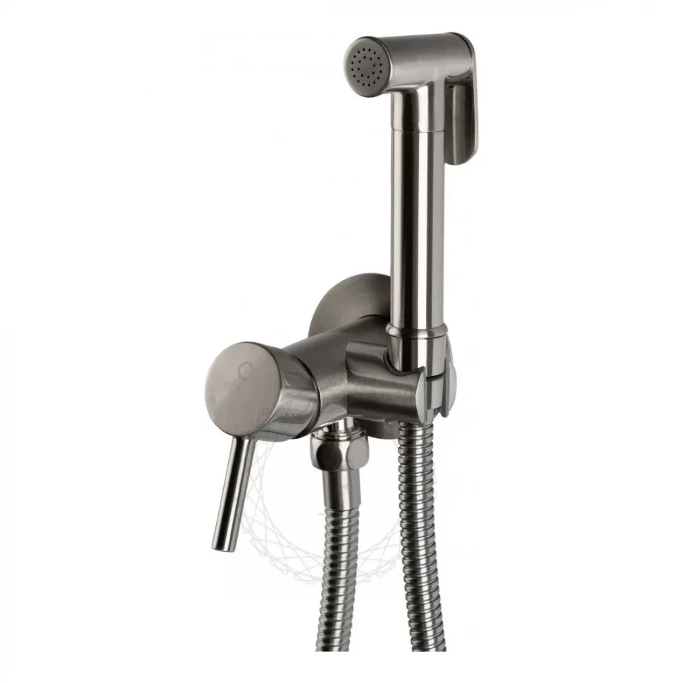 Смеситель встраиваемый с гигиеническим душем FILARETE Roun FL100, никель