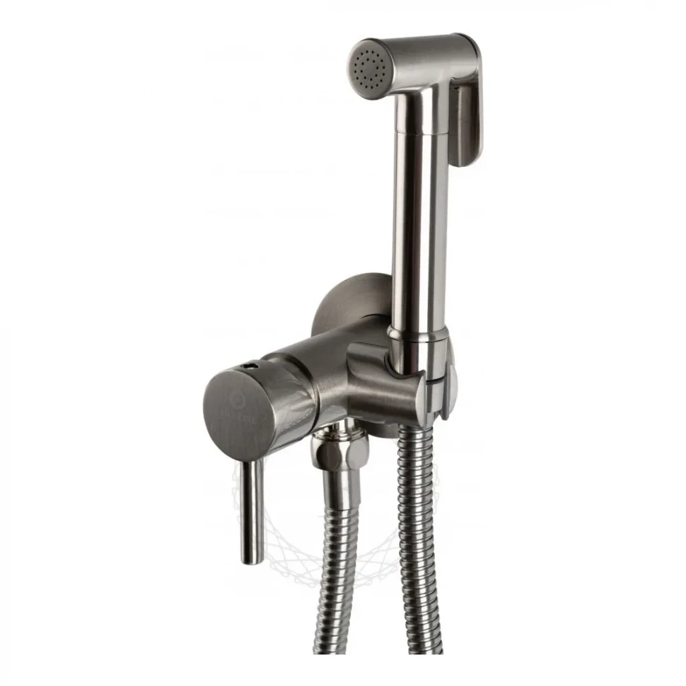 Смеситель встраиваемый с гигиеническим душем FILARETE Roun FL100, никель