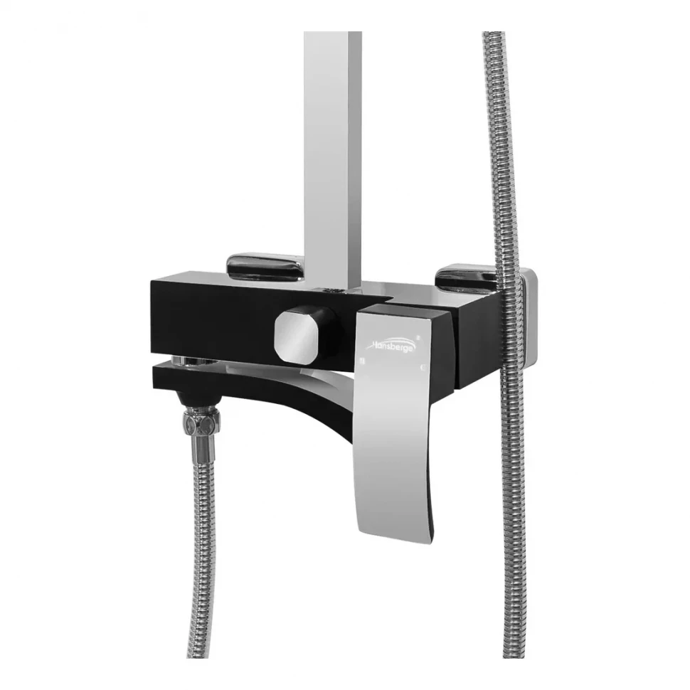 Душевая система Hansberge H5077, черный хром