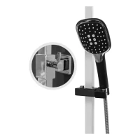 Душевая система Hansberge H5077, черный хром