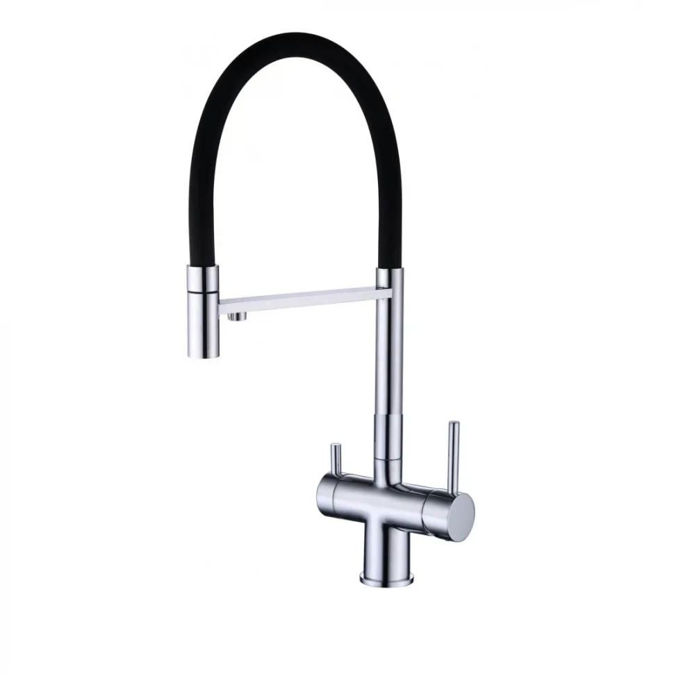 Смеситель для кухни Grocenberg GB4099 с гибким изливом, хром