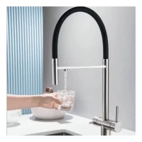 Смеситель для кухни Grocenberg GB4099 с гибким изливом, хром