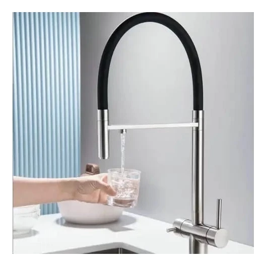 Смеситель для кухни Grocenberg GB4099 с гибким изливом, хром