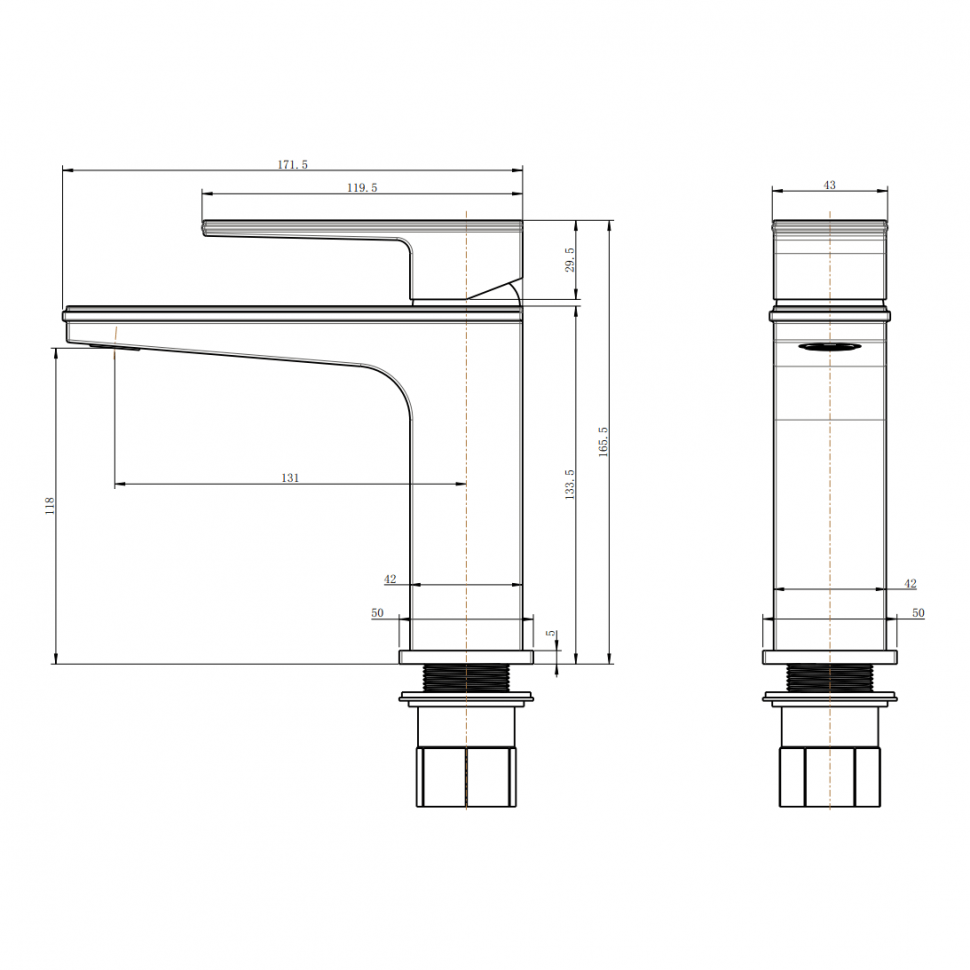 Смеситель для раковины Grocenberg GB2088, хром