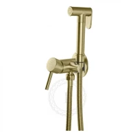 Смеситель встраиваемый с гигиеническим душем FILARETE Roun FL100, матовое золото