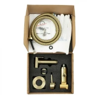 Смеситель встраиваемый с гигиеническим душем FILARETE Roun FL100, матовое золото