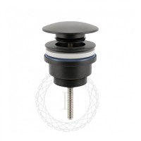 Донный клапан FILARETE FL75, черный матовый