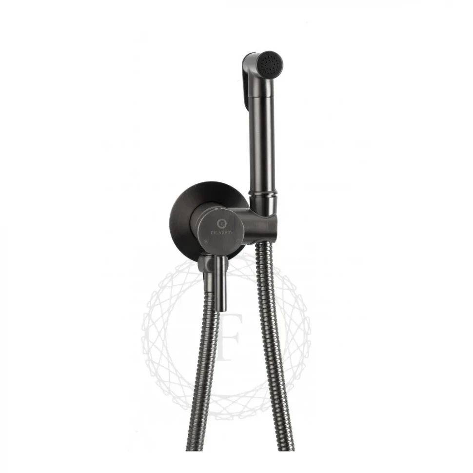 Смеситель встраиваемый с гигиеническим душем FILARETE Roun FL100, графит