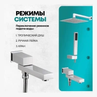 Душевая система скрытого монтажа Grocenberg GB5089CR-1, хром