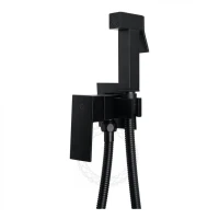 Смеситель встраиваемый с гигиеническим душем FILARETE Fing FL101, черный матовый