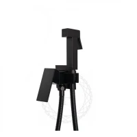 Смеситель встраиваемый с гигиеническим душем FILARETE Fing FL101, черный матовый