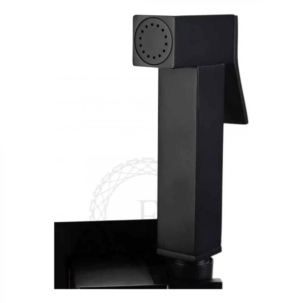 Смеситель встраиваемый с гигиеническим душем FILARETE Fing FL101, черный матовый