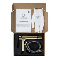 Смеситель для раковины FILARETE Retta FL5030, матовое золото