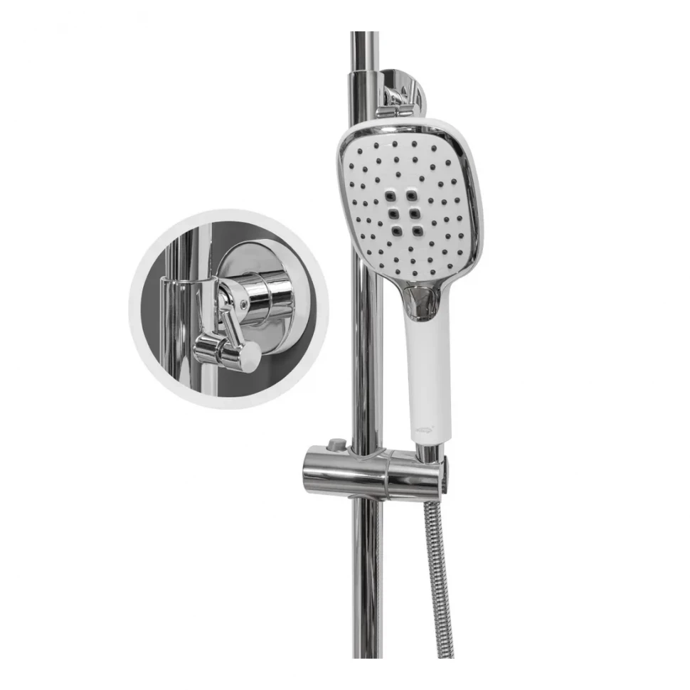 Душевая система Hansberge H5033, белый/хром