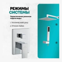 Душевая система скрытого монтажа Grocenberg GB5089CR-3, хром