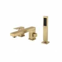 Смеситель на борт ванны Grocenberg GB6008, матовое золото