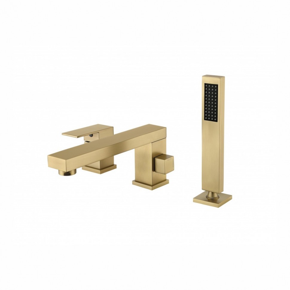 Смеситель на борт ванны Grocenberg GB6008, матовое золото