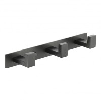 Полотенцедержатель на планке тройной Grocenberg AC0013, графит