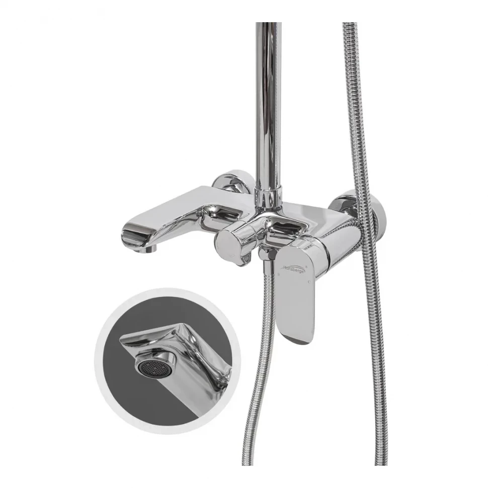Душевая система Hansberge H5033, хром