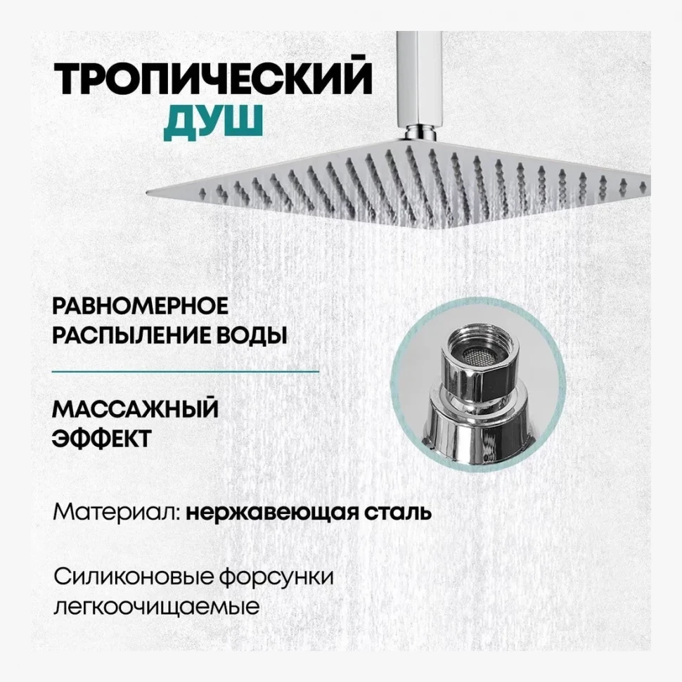 Душевая система скрытого монтажа Grocenberg GB5089CR-4, хром