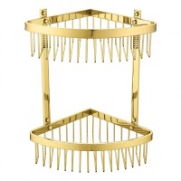 Полка корзина угловая Grocenberg AC0077GO, золото глянец