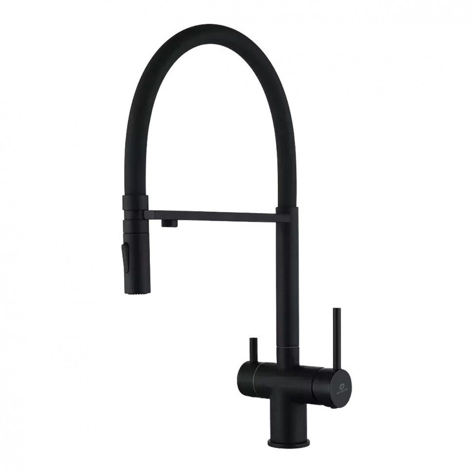 Смеситель для кухни под фильтр на магните FILARETE FL3020, черный матовый