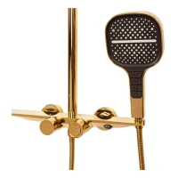 Душевая система с термостатом Hansberge H5055, золото глянец