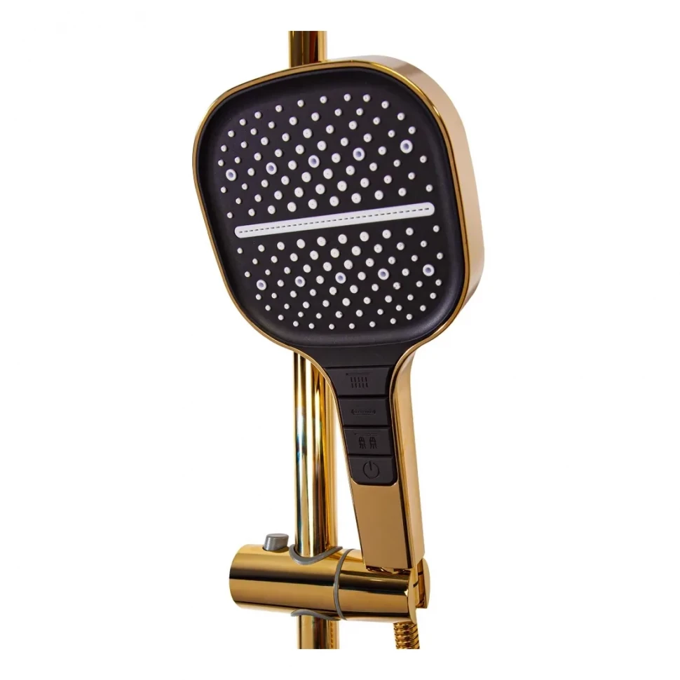 Душевая система с термостатом Hansberge H5055, золото глянец