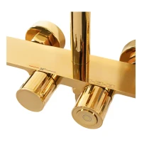 Душевая система с термостатом Hansberge H5055, золото глянец