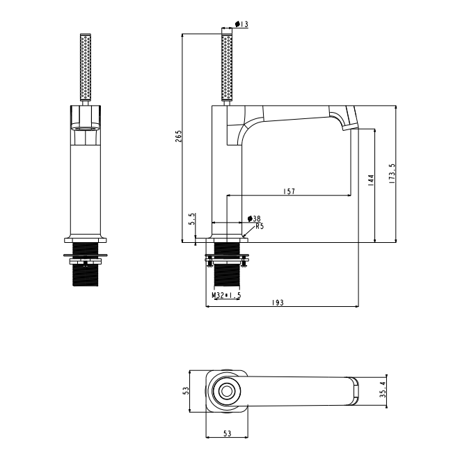 Смеситель для раковины Grocenberg GB2091, хром