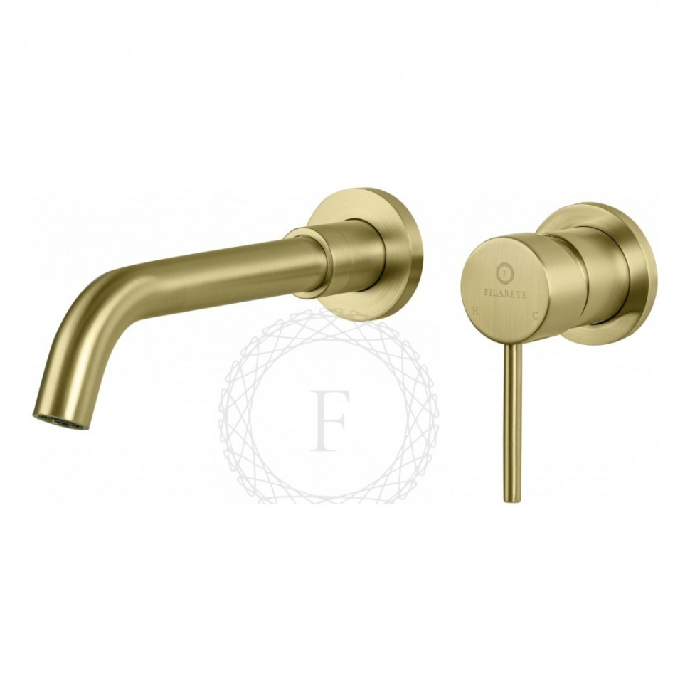 Смеситель для раковины FILARETE Roun FL4020, матовое золото