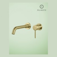 Смеситель для раковины FILARETE Roun FL4020, матовое золото