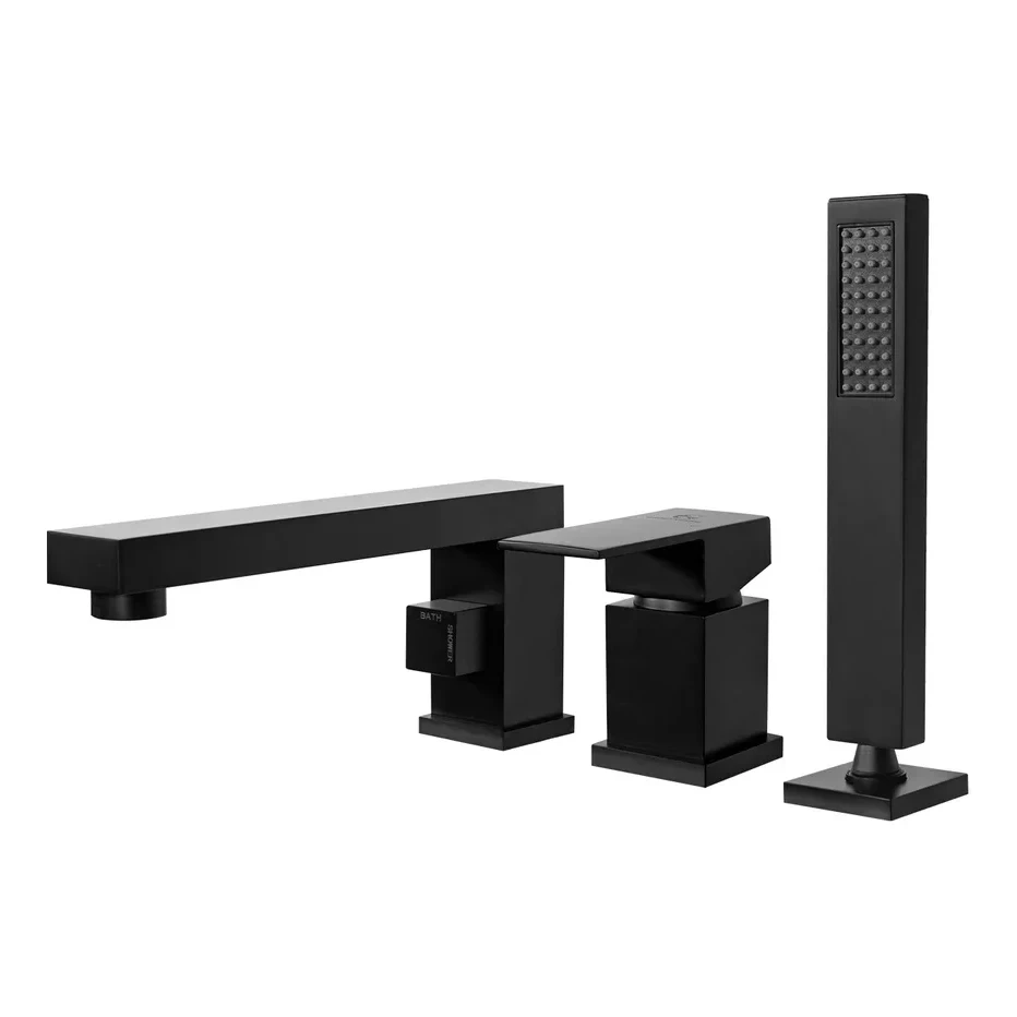 Смеситель на борт ванны Grocenberg GB6008, черный матовый