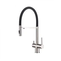 Смеситель для кухни под фильтр на магните Grocenberg GB4096, никель