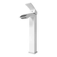 Смеситель для раковины высокий Grocenberg GB3007, белый/хром