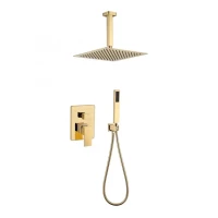 Душевая система скрытого монтажа Grocenberg GB5089GO-4, золото глянец
