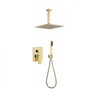 Душевая система скрытого монтажа Grocenberg GB5089GO-4, золото глянец
