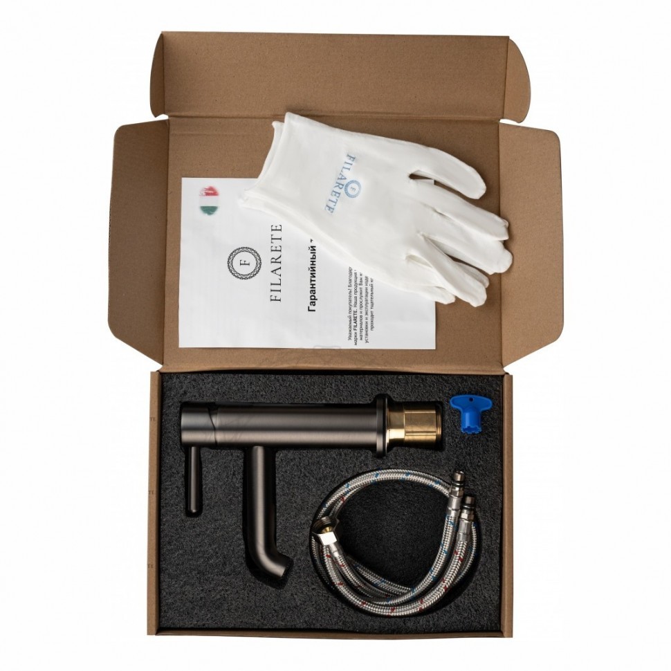 Смеситель для раковины FILARETE Roun FL5020, графит