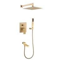 Душевая система скрытого монтажа Grocenberg GB5089MG-1, матовое золото