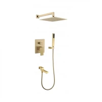 Душевая система скрытого монтажа Grocenberg GB5089MG-1, матовое золото