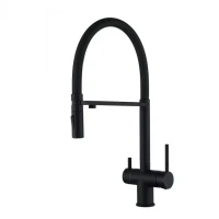 Смеситель для кухни под фильтр на магните Grocenberg GB4096, черный матовый