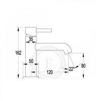 Смеситель для раковины FILARETE Roun FL5020, матовое золото
