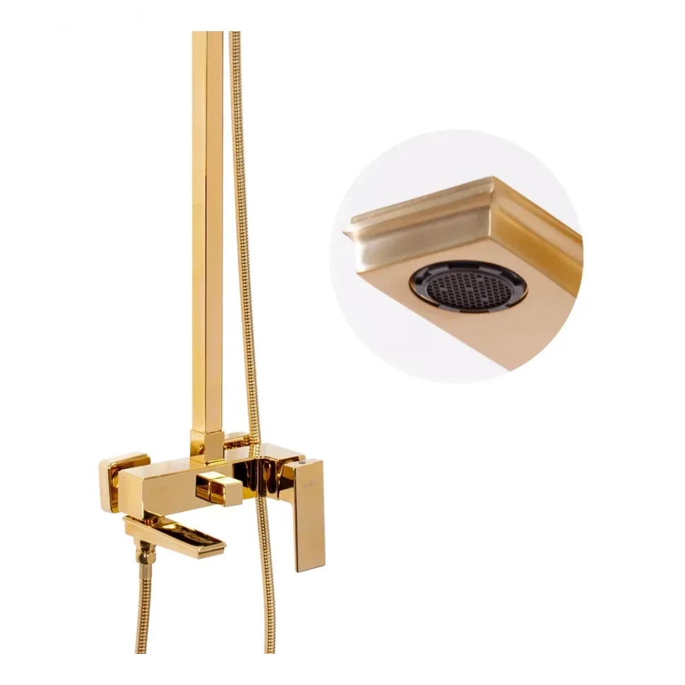 Душевая система Hansberge H5070, золото глянец