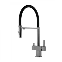 Смеситель для кухни под фильтр на магните Grocenberg GB4098, графит