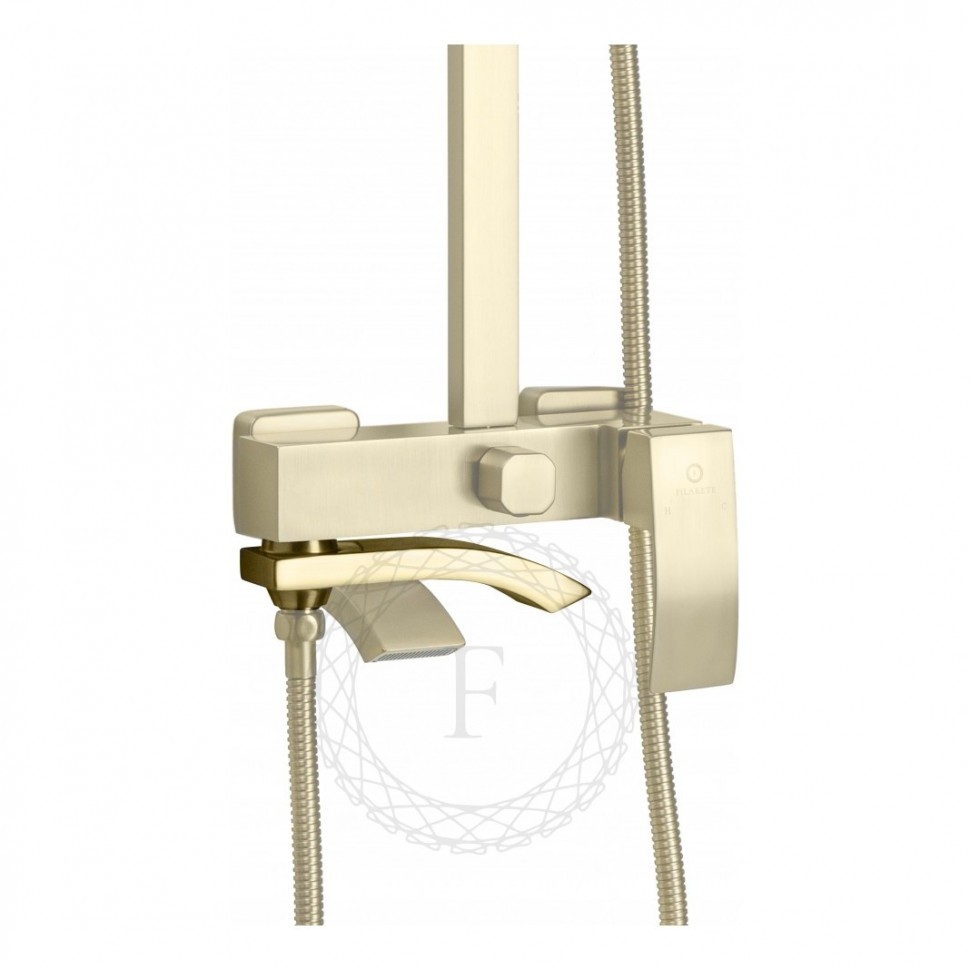 Душевая система FILARETE Waterfall FL2010, матовое золото