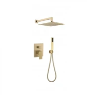 Душевая система скрытого монтажа Grocenberg GB5089MG-3, матовое золото