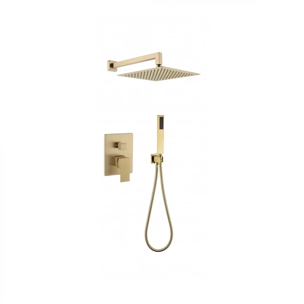 Душевая система скрытого монтажа Grocenberg GB5089MG-3, матовое золото